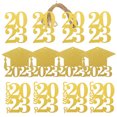 thumbnail image 1 of Miangastore Burlap Rope Graduation Cutouts Tags Golden 30Pcs 14.5X12In, 1 of 9