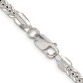 thumbnail image 3 of Sterling Silver 4mm Round Spiga Chain (22 X 4) Made In Italy qsp150-22, 3 of 5