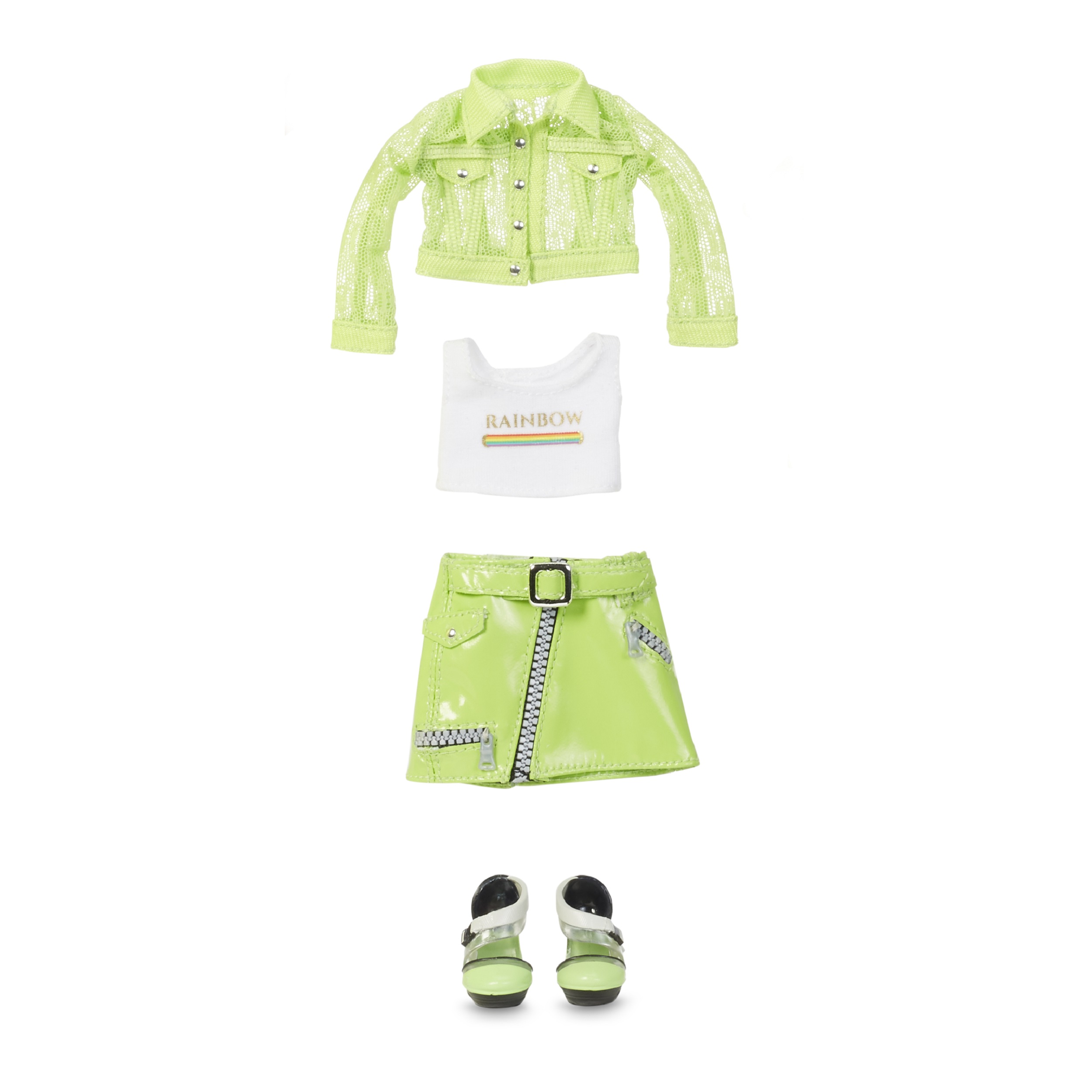 Rainbow High Karma Nichols – Neon Green Fashion Doll with 2 Complete Mix & Match Outfits and Accessories, Toys for Kids 6-12 Years Old - image 6 of 9