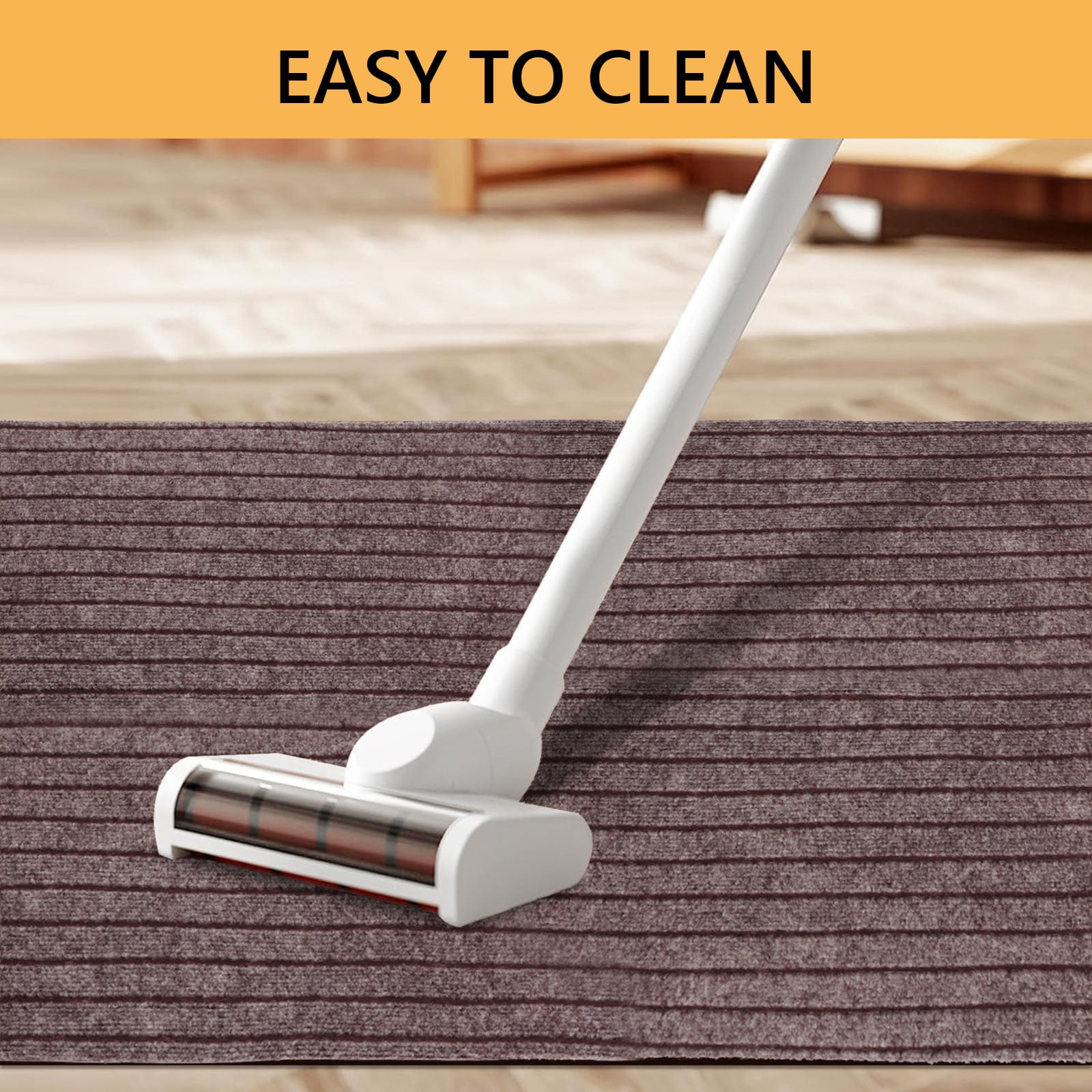 Hengbo Indoor Outdoor Runner Carpet 2 x 6 ft Runner Rugs Rubber Backing Rug for  Hallway Entryway Kitchen  Laundry Room   Brown