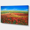 thumbnail image 2 of Paysage Acrylique avec Fleurs Rouges - Art Mural Floral Extra Grand, 2 of 4