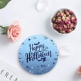 thumbnail image 4 of RYLABLUE Halloween Pumpkin Ghost Set of 4 Round Coaster for Drinks, Absorbent Ceramic Stone Coasters Cup Mat with Cork Base for Home Kitchen Room Coffee Table Bar Decor, 4 of 5