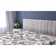 thumbnail image 5 of Ambesonne Springtime Fitted Sheet, Alstroemeria Flowers Art, California King, Lavender Blue Pale Orange, 5 of 5