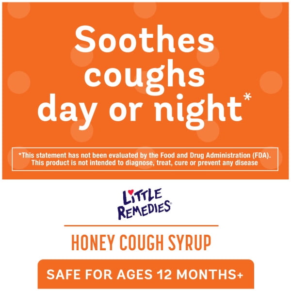 Little Remedies Honey Cough Syrup, 100% Natural, 12 Months & Up, 4 oz (Pack - 3)