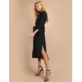 thumbnail image 2 of Vestido midi camisero negro AMAD Casual para mujer Talla S, 2 of 5