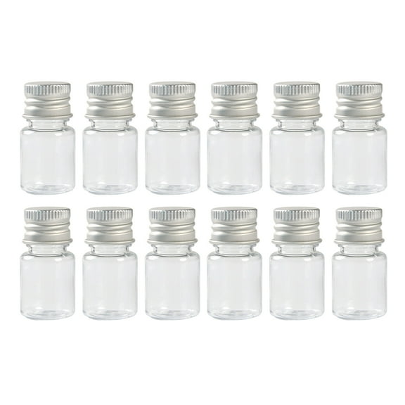 12 Pcs Liquid Vials Sample Bottles Glass Reagent Container Small Chemical Containers for Liquids
