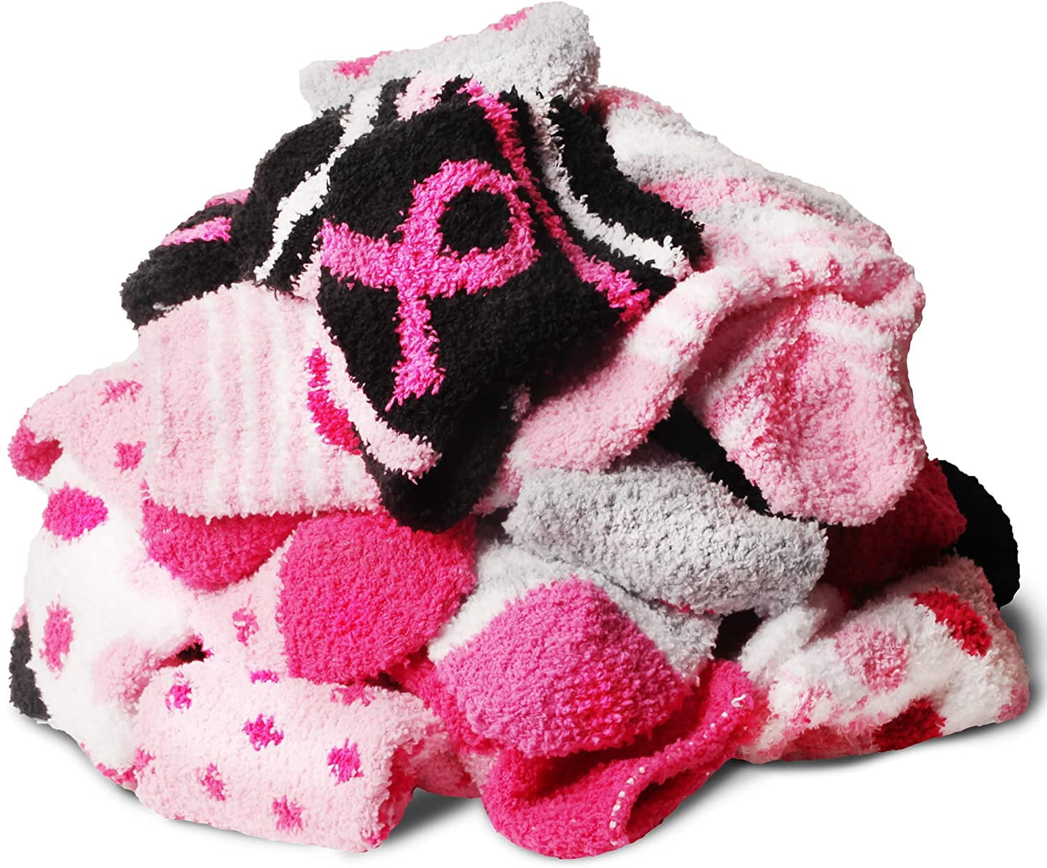 Yacht & Smith Pink Ribbon Breast Cancer Awareness Ankle/Crew Socks for Women
