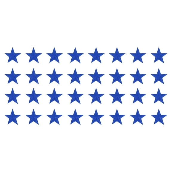 Uxcell 16Pack Iron on Star Patches, Sew on Star Embroidered Patches, DIY Applique Repair Patch for Crafts, 29mm Blue
