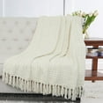 thumbnail image 3 of Home Soft Things Space Yarn Throw - String/Ivory - 60" x 80" Jumbo, 3 of 7