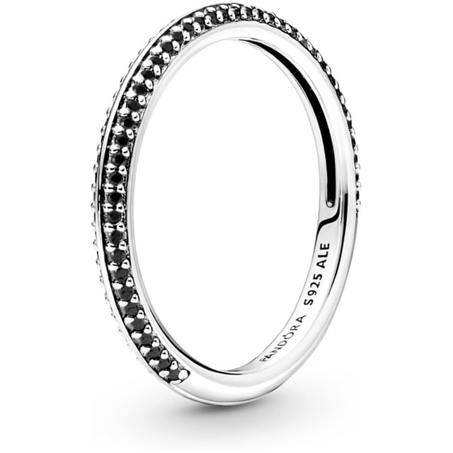 Anillo De Pavé Pandora Me En Plata Original Joyería Fina 199679C02 | Talle 52 | Línea Pandora Me Auténtica | Joyería De Lujo Para Mujer | Ideal Para Regalo Elegante | Compatible Con Charms Pandora
