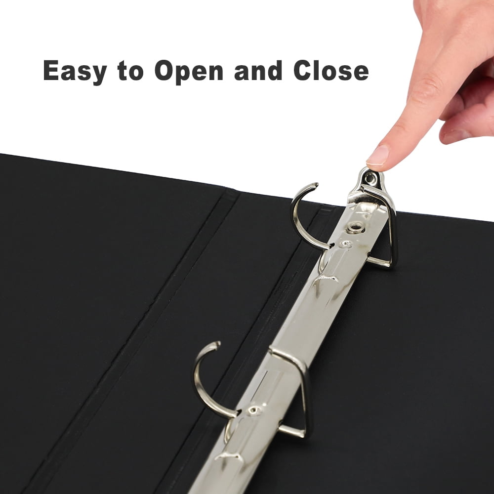 Pen + Gear 1.5-inch Durable Binder, D-Ring, Black, 6 Pack
