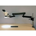 thumbnail image 2 of AmScope 3.5X-90X Binocular Articulating Arm Pillar Clamp 144-LED Zoom Stereo Microscope New, 2 of 4