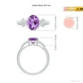 thumbnail image 5 of ANGARA Natural 1.6 ct Amethyst Criss Cross Ring with Diamonds in 925 Sterling Silver for Women (Size-9x7mm) | February Birthstone, Anniversary, Jewelry Gift for Women | Natural Amethyst Ring, 5 of 9