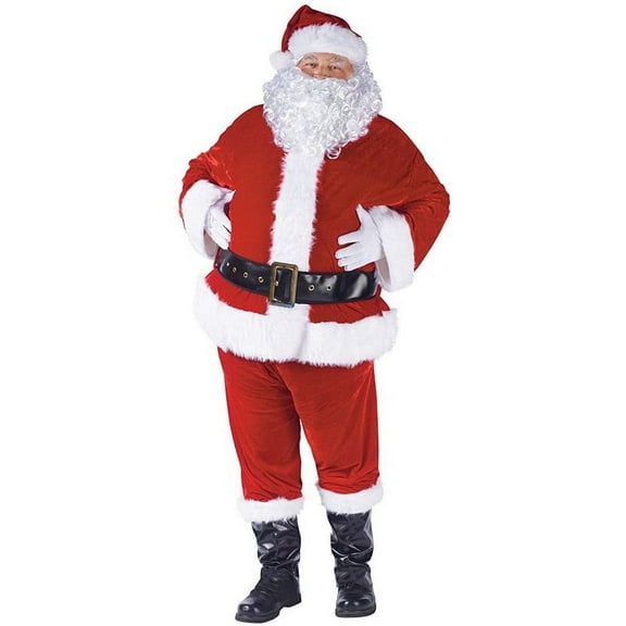 Santa Claus Adult Velour Christmas Santa Suit