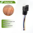 thumbnail image 4 of Unique Bargains 5Pins 48V 40A Relay for Motorcycle Car Truck Boat with Sockets Fuses Black 1 Set Plastic Hanging, 4 of 6