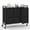 灰色+黑色, variant on Laundry Sorter with Wheels & 100lb Top Shelf, Rolling 3 Section Removable Pull-Out Fabric Bags Hamper Basket, Sturdy Rustic Brown Black Iron Organizer for Room Organization