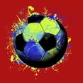 thumbnail image 2 of Boy's Lost Gods Paint Splatter Soccer Ball Graphic Tee Red Medium, 2 of 4