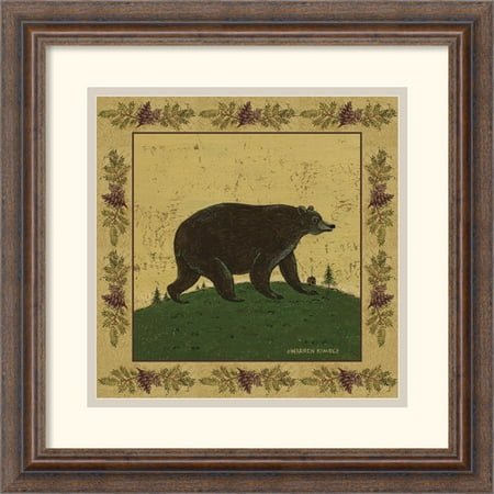 Amanti Art 'Folk Bear' by Warren Kimble Framed Painting Print
