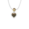 thumbnail image 2 of Delight Jewelry Two-tone Enamel Giraffe Print Heart Mia Monkey Charm Necklace, 2 of 4