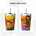 thumbnail image 3 of PAYOHTO Oil Painting Tiber River in Rome Insulated Stainless Steel Tumbler 12 oz Thermos Come with Straw Kids Leak-Proof Travel Mug Cup, 3 of 7
