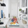 thumbnail image 4 of Yayeee Runner Rug for Bedroom 2'x6' Machine Washable Hallway Non Slip Mat, Blue Floral Tomatoes, 4 of 8