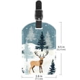 thumbnail image 6 of Square 2Pack PU Leather Jungle Elk Cruise Luggage Tag with Privacy Cover and Name ID Tag for Travel Handbags Backpacks Luggage Tags, 6 of 6