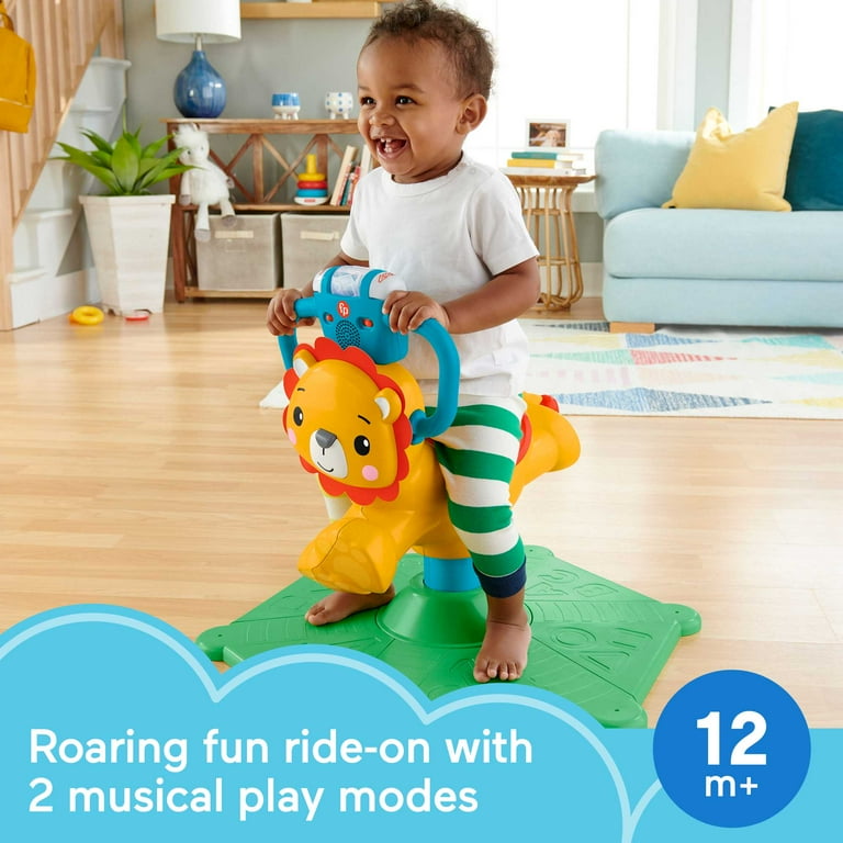 Fisher-Price Bounce Spin Lion Ride-On Learning Toy for Baby