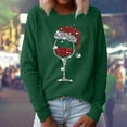 thumbnail image 2 of Chandail en Molleton de Noël Décontracté pour Femmes, Col Rond, Manches Longues, Blouse, Chandail-Over, 2 of 4