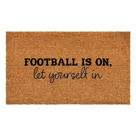Calloway Mills 111732436 Football is on let yourself in Doormat 24" x 36"