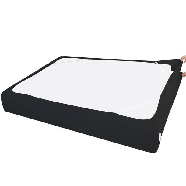 Box Spring Cover(Not Box Spring)with Smooth and Elastic Woven Material