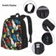 thumbnail image 3 of Easygdp Parrot Mochila para Niños y Niñas con Set de Caja de Almuerzo y Estuche para Lápices 3 en 1, Mochila Escolar Estampada para Adolescentes, 3 of 7