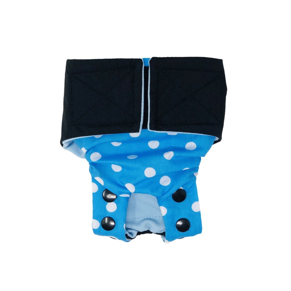 Barkertime Sky Blue Polka Dot Dog Diaper Snappy