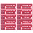 thumbnail image 2 of Warning Sticker, Non-Fading Waterproof Bright Colors Warning Decal, Distance Sign Decal, for Living Room Bedroom B003,B004,B006, 2 of 7