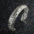 thumbnail image 6 of 925 Sterling Silver Bangle Bracelet, Open Cuff Silver Bangle for Women, Vintage Hollow Engraved Design, Corrosion-Resistant, Ideal Gift for Her, 6 of 8
