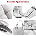 thumbnail image 5 of ELW Chap Splits Suede 4-5 oz 1.6-2mm White Pre-Cut Piece 2-4 SQ FT 4 PCS Bundle - Split Leather AB Grade Cowhide - Perfect for Auto Garments Chaps Bags Vest Aprons Saddles Moccasins, 5 of 7