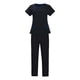 thumbnail image 1 of Conjunto de uniforme de enfermera para mujer, ropa de trabajo cómoda para trabajadores del sector sanitario. M Negro, 1 of 9