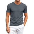thumbnail image 6 of hoksml Men's Solid Crew Neck Pocket Short Sleeve T Shirt Breathable Mesh Basic Tee for Sports Daily Casual Outdoor Wear, 6 of 9