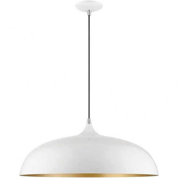 3 Light Large Pendant in Transitional Style-15.75 inches Tall and 23.75 inches Wide-Shiny White/Polished Chrome Finish Bailey Street Home
