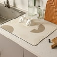 thumbnail image 3 of Darzheoy Dish Drying Mat, Kitchen Drying Mat, Dish Drying Mat for Kitchen Counter Non-Slip Quick Drying Diatomaceous Earth Stone Mat Super Absorbent Dish Drying Pad, 12"x16", 3 of 6