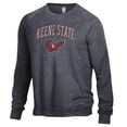 thumbnail image 2 of Men's Alternative Apparel Heathered Black Keene State Owls The Champ Raglan Pullover Sweatshirt, 2 of 3