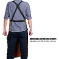 thumbnail image 3 of Delantal de Soldadura de Cuero para Hombres Profesionales, Delantal de Trabajo Resistente al Calor, Delantal de Cuero de Vacuno Resistente, Perfecto para Herrero, Bricolaje, Soldador, Carpintero 1 Pi, 3 of 4
