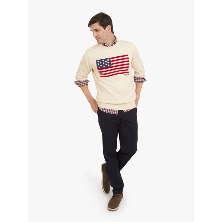Chaps Men's Long Sleeve Flag Crewneck Sweater photo 3