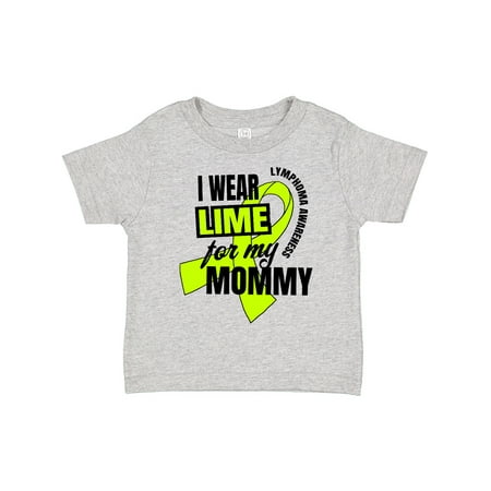 

Inktastic I Wear Lime for My Mommy Lymphoma Awareness Gift Toddler Boy or Toddler Girl T-Shirt