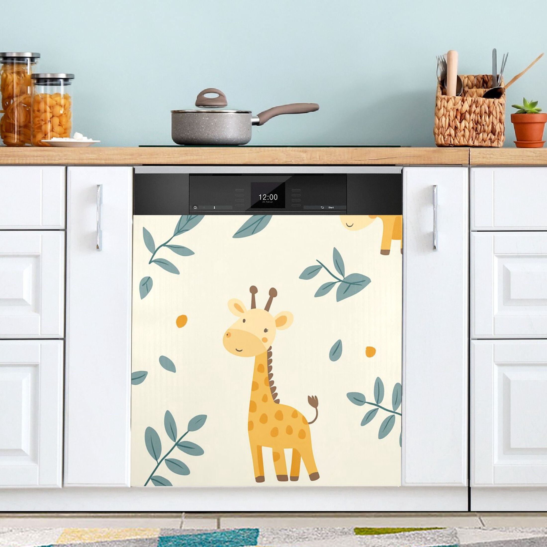 Dishwasher Magnetic Sticker 23x26 Inch Refrigerator Magnetic Sticker Washing Machine Magnetic Sticker Kitchen Panel Magnetic Sticker Home Decor Super Cool Giraffe