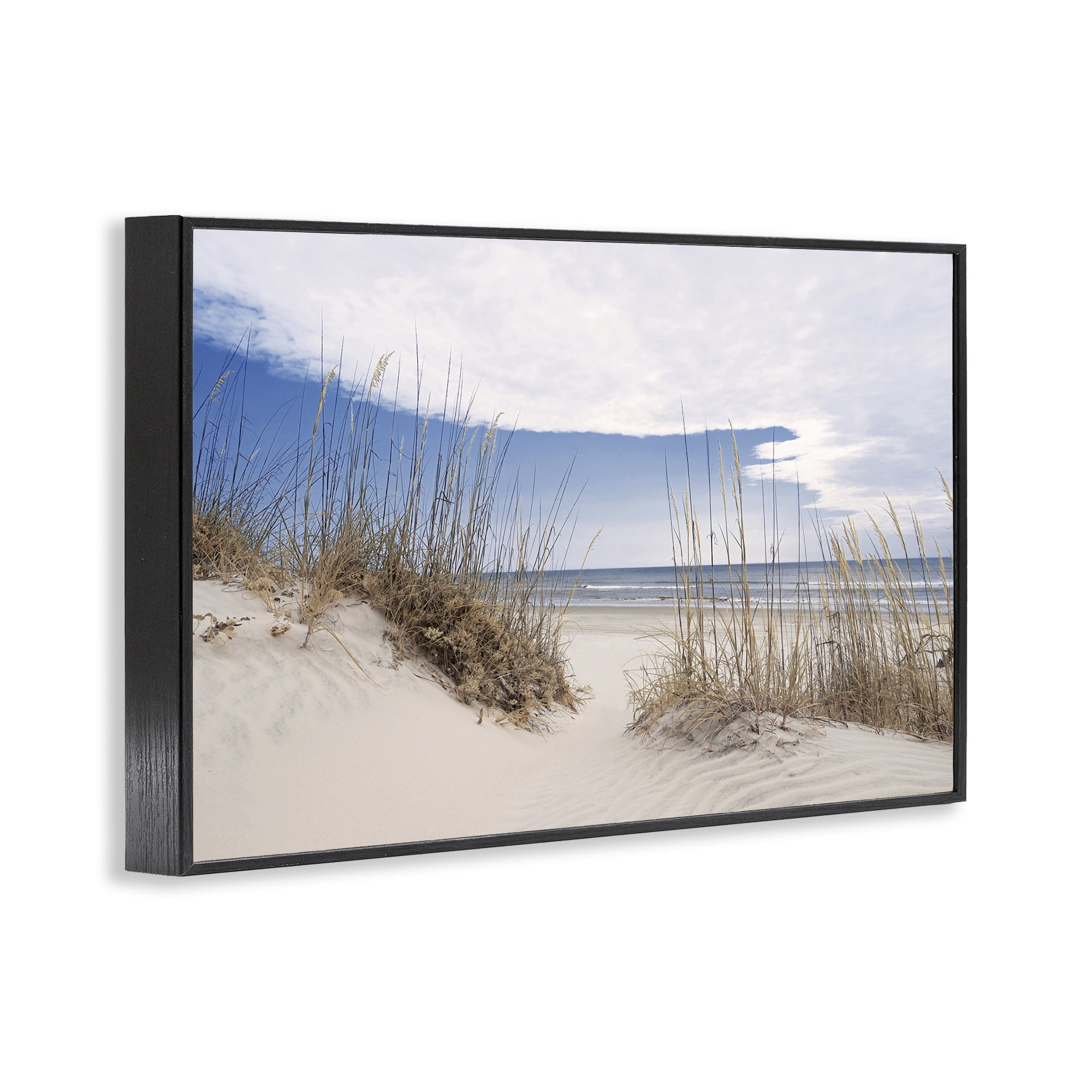 Stupell Industries Sea Oats Along Sandy Dunes Black Framed Giclee Art, design by Natalie Carpentieri