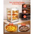 thumbnail image 4 of VEVOR 3-Tier Commercial Food Warmer Display, 800W Food Display Warmer with LED Light, Adjustable Shelf and Stainless Steel Frame, 86℉~185℉ Air Heating, 34L, 4 of 9