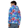 thumbnail image 4 of Kdxio Bright Flowers Print Men Hoodies Casual Hoodies for Men with Zip Pockets Full Zip Long Sleeve Sweatshirt Sports Hooded Jacket-3X-Large, 4 of 5