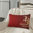 thumbnail image 5 of Pofeuu Happy New Year 2025 Print Polyester Microfiber Plush Pillowcases, Super Soft and Cozy Pillow Case Covers with Envelop Closure（Pillow core not included）-14"x20", 5 of 6