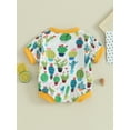 thumbnail image 4 of Suealasg Western Infant Newborn Boys Girls Romper 3M 6M 9M 12M 18M Baby Summer One Piece Clothes Short Sleeve Cactus Print Bodysuit, 4 of 8