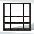 thumbnail image 6 of Furinno CUBIC 16-Cube Open Shelf Extra Thick Frame Black Dark Oak, 6 of 6